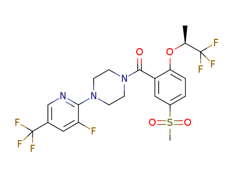 Methanone, [4-[3-fluoro-5-(trifluoromethyl)-2-pyridinyl]-1-piperazinyl][5-(methylsulfonyl)-2-[(1S)-2,2,2-trifluoro-1-methylethoxy]phenyl]-