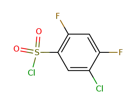 Molecular Structure of 13656-57-0 (5-CHLORO-2,4-DIFLUOROBENZENESULFONYL CHLORIDE)