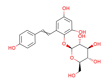 Molecular Structure of 55327-45-2 (tetrahydroxyl diphenylethylene-2-o-glucoside)