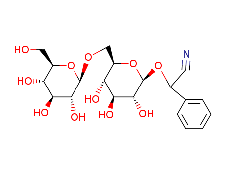 Benzeneacetonitrile, a-[(6-O-b-D-glucopyranosyl-b-D-glucopyranosyl)oxy]-