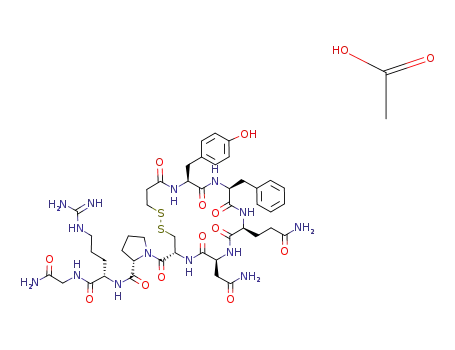 Molecular Structure of 16789-98-3 (Desmopressin acetate)
