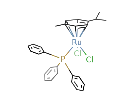 Molecular Structure of 52490-94-5 (Dichloro(p-cyMene)triphenylphosphinerutheniuM(II) dichloroMethane adduct, Min. 98%)