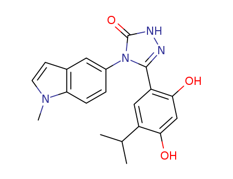 3H-1,2,4-Triazol-3-one, 5-[2,4-dihydroxy-5-(1-methylethyl)phenyl]-2,4-dihydro-4-(1-methyl-1H-indol-5-yl)-