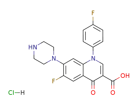 Molecular Structure of 91296-87-6 (Sarafloxacin hydrochloride)
