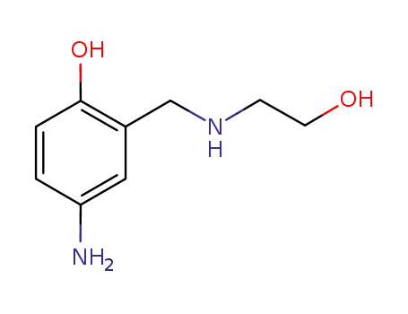 Molecular Structure of 110952-46-0 (HYDROXYETHYLAMINOMETHYL-PARA-AMINOPHENOL)
