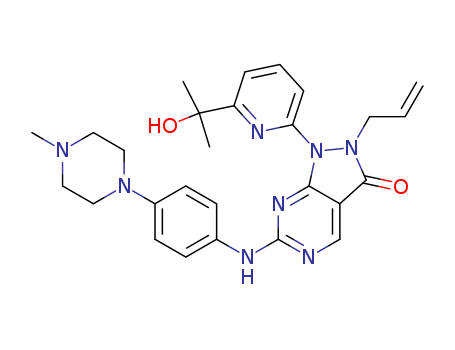 2-allyl-1-(6-(2-hydroxypropan-2-yl)pyridin-2-yl)-6-(4-(4-methylpiperazin-1-yl)phenylamino)-1H-pyrazolo[3,4-d]pyrimidin-3(2H)-one 955365-80-7