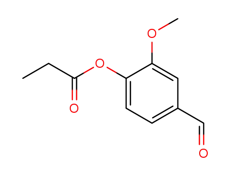 Molecular Structure of 174143-90-9 (4-FORMYL-2-METHOXYPHENYL PROPIONATE)