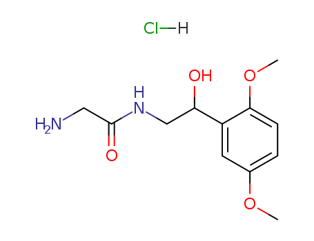2-amino-N-[2-(2,5-dimethoxyphenyl)-2-hydroxyethyl]acetamide monohydrochloride,43218-56-0