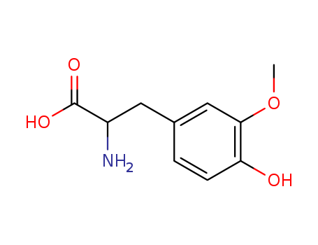 TYROSINE, 3-METHOXY-; ALANINE,3-(4-HYDROXY-3-METHOXYPHENYL)- (8CI); 3-(4-HYDROXY-3-METHOXYPHENYL)ALANINE;3-METHOXY-4-HYDROXYPHENYLALANINE; 3-METHOXY-DL-TYROSINE;4-HYDROXY-3-METHOXYPHENYLALANINE; DL-3-