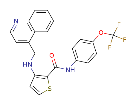 3-[(4-Quinolinylmethyl)amino]-N-[4-(trifluoromethoxy)phenyl]-2-thiophenecarboxamide