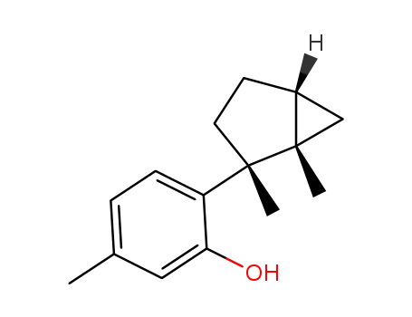 Molecular Structure of 10539-88-5 (2-[(1S,2R,5R)-1,2-Dimethylbicyclo[3.1.0]hex-2-yl]-5-methylphenol)