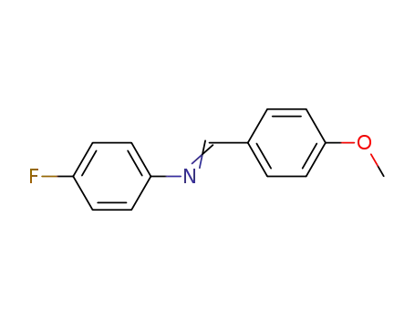 Molecular Structure of 3381-48-4 (N-(4-METHOXYBENZYLIDENE)-4-FLUOROANILIN&)