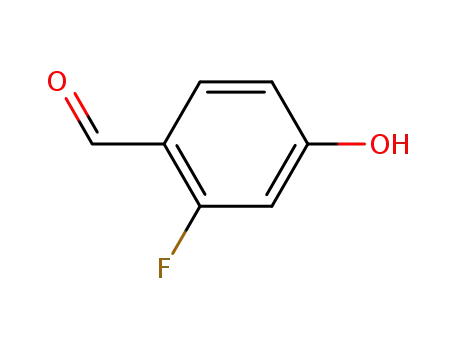Molecular Structure of 348-27-6 (2-Fluoro-4-hydroxybenzaldehyde)