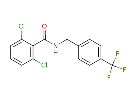Molecular Structure of 124426-49-9 (2,6-dichloro-N-[4-(trifluoromethyl)benzyl]benzamide)