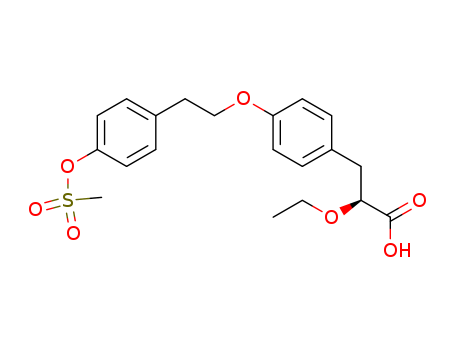 Benzenepropanoic acid, alpha-ethoxy-4-(2-(4-((methylsulfonyl)oxy)phenyl)ethoxy)-, (alphaS)-