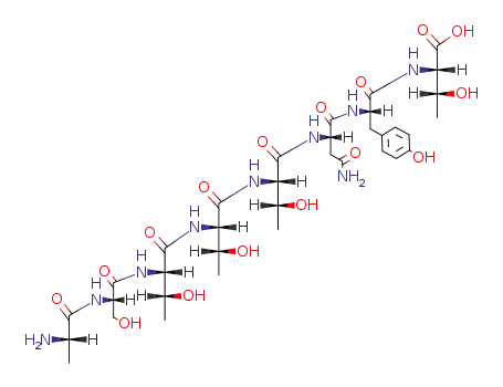 Molecular Structure of 106362-32-7 (ALA-SER-THR-THR-THR-ASN-TYR-THR ACETATE)