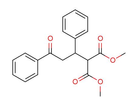Molecular Structure of 67488-98-6 (PROPANEDIOIC ACID, 2-(3-OXO-1,3-DIPHENYLPROPYL)-, 1,3-DIMETHYL ESTER)
