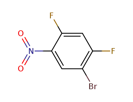 Molecular Structure of 345-24-4 (1-BROMO-2,4-DIFLUORO-5-NITROBENZENE)