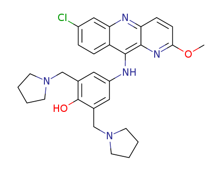 Phenol,4-[(7-chloro-2-methoxybenzo[b]-1,5-naphthyridin-10-yl)amino]-2,6-bis(1-pyrrolidinylmethyl)-