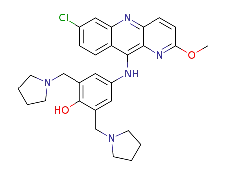 Molecular Structure of 74847-35-1 (Pyronaridine)