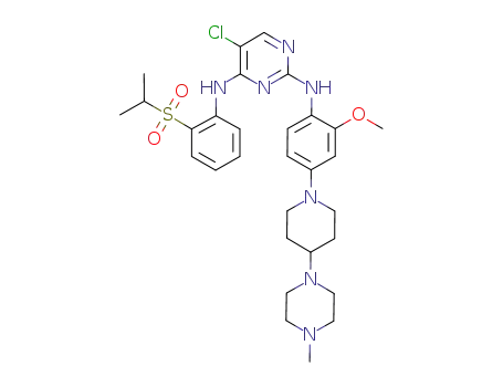 5-クロロ-N-[2-メトキシ-4-[4-(4-メチルピペラジノ)ピペリジノ]フェニル]-N′-[2-(イソプロピルスルホニル)フェニル]-2,4-ピリミジンジアミン