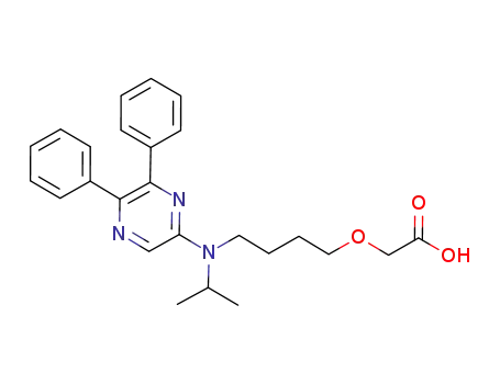 Molecular Structure of 475085-57-5 ([4-[(5,6-diphenylpyrazinyl)(1-methylethyl)amino]butoxy]-acetic acid)