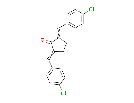 Molecular Structure of 42019-88-5 (2,5-BIS[(4-CHLOROPHENYL)METHYLENE]CYCLOPENTANONE)