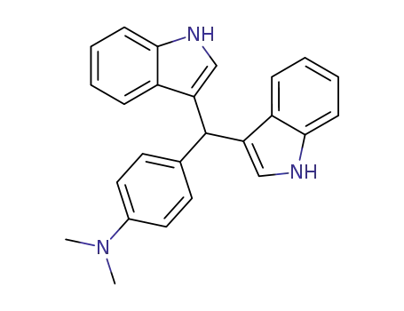 Molecular Structure of 35173-76-3 (Benzenamine, 4-(di-1H-indol-3-ylmethyl)-N,N-dimethyl-)