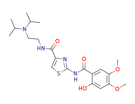 N-{2-[bis(1-methylethyl)amino]ethyl}-2-{[(2-hydroxy-4,5-dimethoxyphenyl)carbonyl]amino}-1,3-thiazole-4-carboxamide
