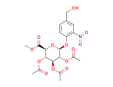 (25,3R,45,55,65)-2-(4-(hydroxymethyl)-2-nitrophenoxy)-6-(methoxycarbonyl)tetrahydro-2H-pyran-3,4,5-triyl triacetate