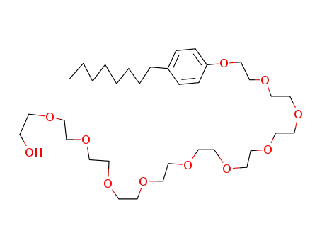 Molecular Structure of 3151-30-2 (29-(4-octylphenoxy)-3,6,9,12,15,18,21,24,27-nonaoxanonacosan-1-ol)