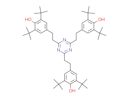 Molecular Structure of 38146-17-7 (Phenol,4,4',4''-(1,3,5-triazine-2,4,6-triyltri-2,1-ethanediyl)tris[2,6-bis(1,1-dimethylethyl)-)