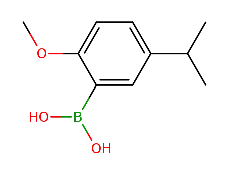 Molecular Structure of 216393-63-4 (5-ISOPROPYL-2-METHOXYBENZENEBORONIC ACID)