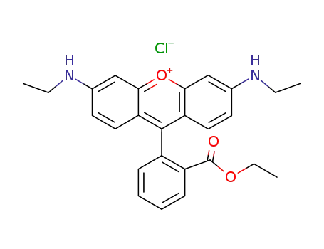 Molecular Structure of 7325-85-1 (Xanthylium,9-[2-(ethoxycarbonyl)phenyl]-3,6- bis(ethylamino)-,chloride )