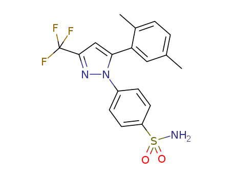 4-(5-(2,5-dimethylphenyl)-3-(trifluoromethyl)-1H-pyrazol-1-yl) benzenesulfonamide