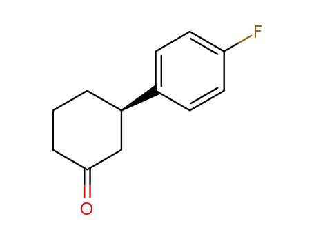 Molecular Structure of 479586-34-0 (Cyclohexanone, 3-(4-fluorophenyl)-, (3R)-)