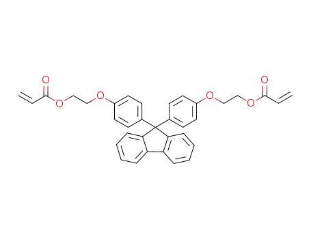 Molecular Structure of 161182-73-6 (9,9-Bis[4-(2-acryloyloxyethyloxy)phenyl]fluorene)