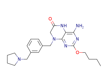 8-(3-(pyrrolidin-1-ylmethyl)benzyl)-4-amino-2-butoxy-7,8-dihydropteridin-6(5H)-one