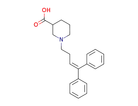Molecular Structure of 85375-85-5 (1-(4,4-diphenylbut-3-en-1-yl)piperidine-3-carboxylic acid)