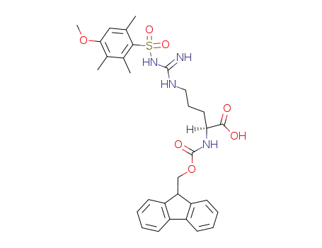 Molecular Structure of 98930-01-9 (N-Fmoc-N'-(4-methoxy-2,3,6-trimethylbenzenesulfonyl)-L-arginine)