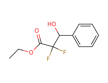 Molecular Structure of 92207-60-8 (ethyl 2,2-difluoro-3-hydroxy-3-phenylpropanoate)