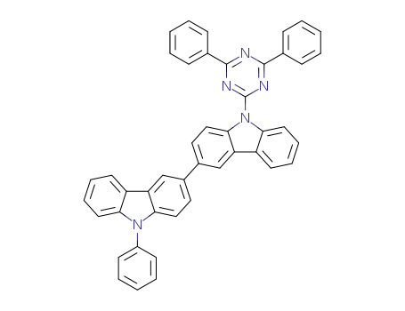 Molecular Structure of 1266389-01-8 (9-(4,6-diphenyl-1,3,5-triazin-2-yl)-9'-phenyl-9H,9'H-3,3'-bicarbazole)