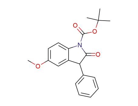 Molecular Structure of 923568-89-2 (tert-butyl 5-methoxy-2-oxo-3-phenylindoline-1-carboxylate)