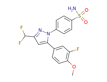 4-[3-(difluoromethyl)-5-(3-fluoro-4-methoxyphenyl)pyrazol-1-yl]benzenesulfonamide