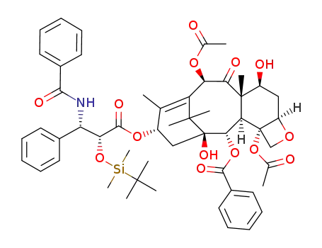 Molecular Structure of 114655-02-6 (2'-O-(tert-Butyldimethylsilyl)taxol)