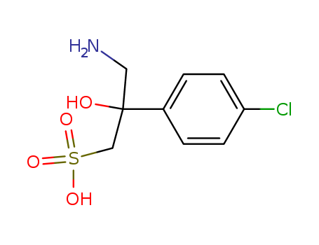 3-amino-2-(4-chlorophenyl)-2-hydroxypropane-1-sulfonic acid