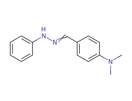Molecular Structure of 2829-28-9 (N,N-dimethyl-4-[(2-phenylhydrazinylidene)methyl]aniline)