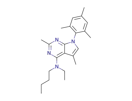 butyl-(2,5-dimethyl-7-(2,4,6-trimethylphenyl)-7H-pyrrolo(2,3-d)pyrimidin-4-yl)ethylamine