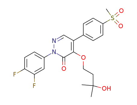 2-(3,4-Difluorophenyl)-4-(3-hydroxy-3-methylbutoxy)-5-[4-(methylsulfonyl)phenyl]-3(2H)-pyridazinone