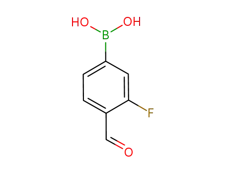 Molecular Structure of 248270-25-9 (3-Fluoro-4-formylphenylboronic acid)